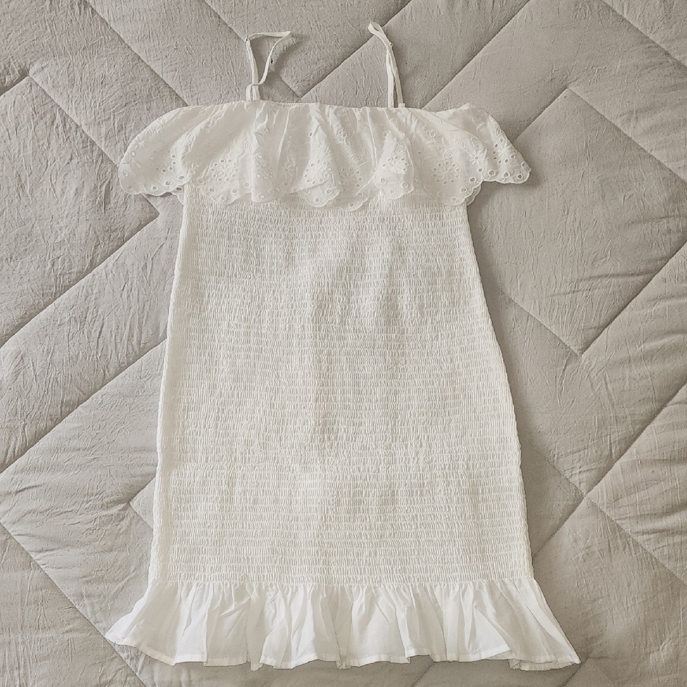 Love Tree White Ruffle Dress